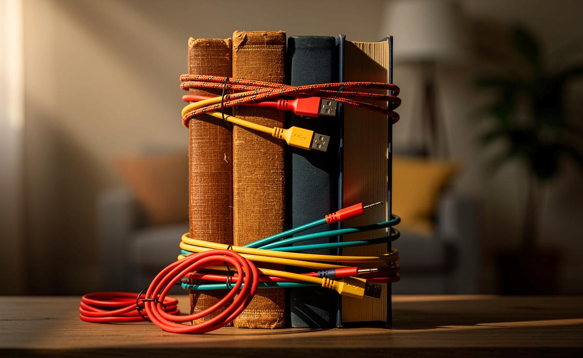 Immer mehr Leute wickeln ihre Kabel um Bücher, warum Organizing-Profis das lieben