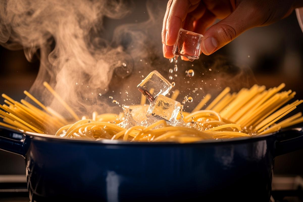 Köche geben heimlich Eiswürfel ins Nudelwasser und der Grund ist genial