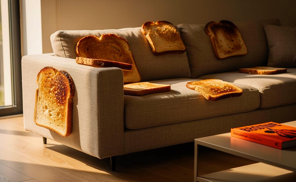 Leute kleben jetzt Toast auf Couches – Interior-Designer wissen warum