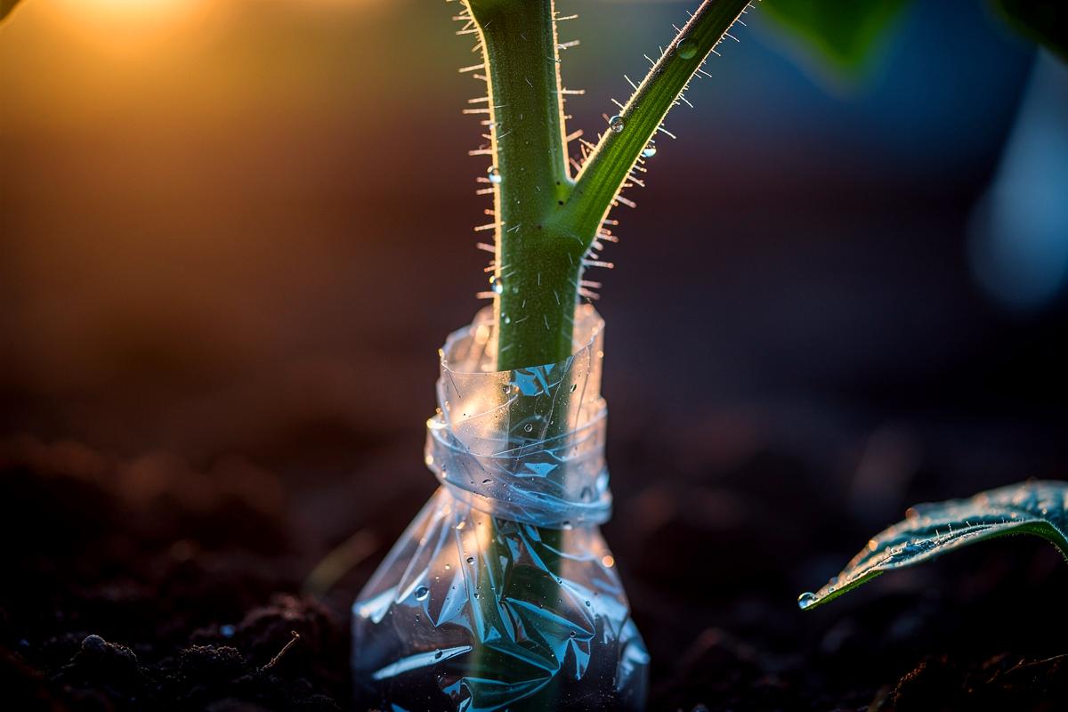 Plötzlich wickeln sich alle Klarsichtfolie um die Pflanzenstiele, ein Gärtner erklärt warum